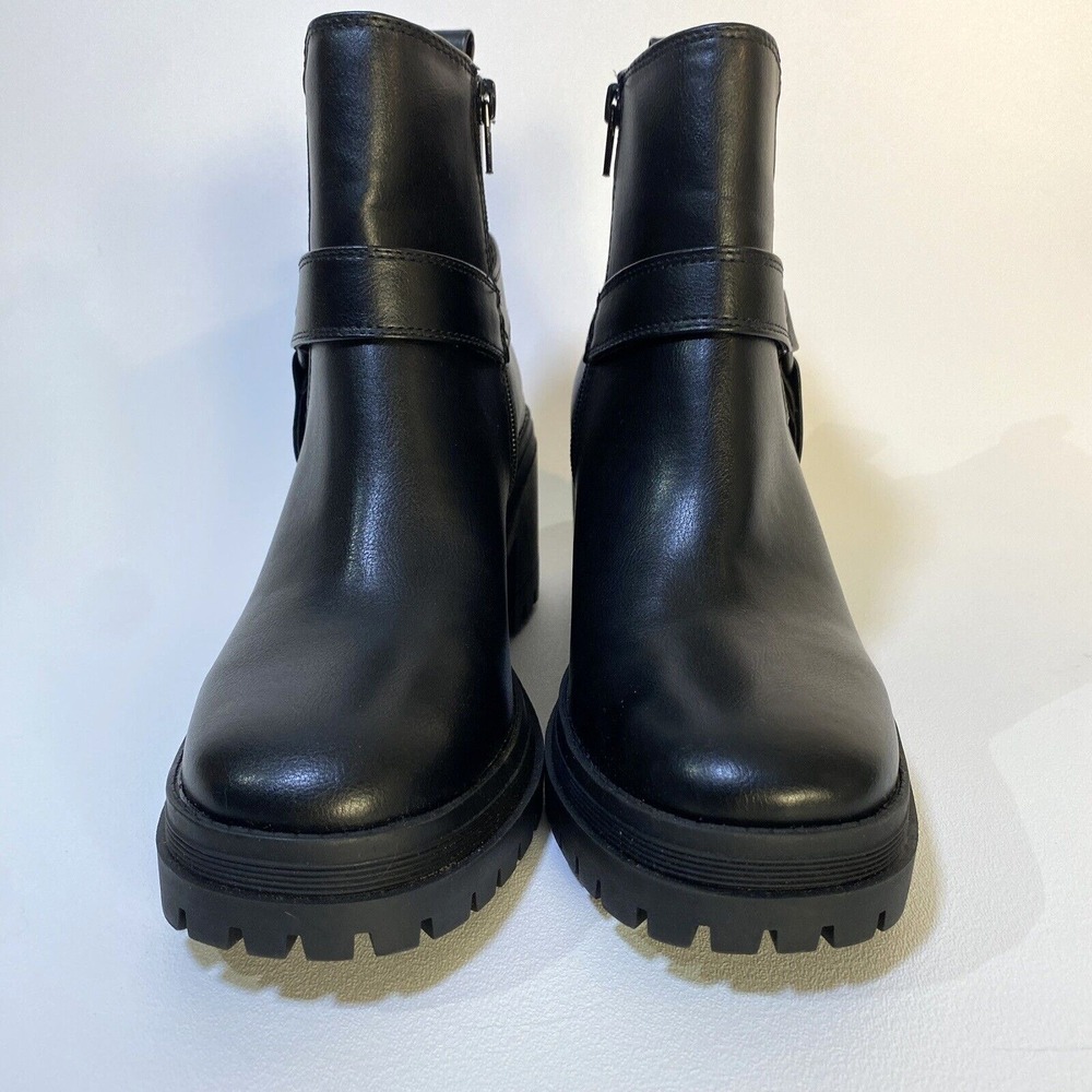 Sincerely Jules Combat Boots Size 8 Dolphin Black 3" Lug Sole - Picture 2 of 16
